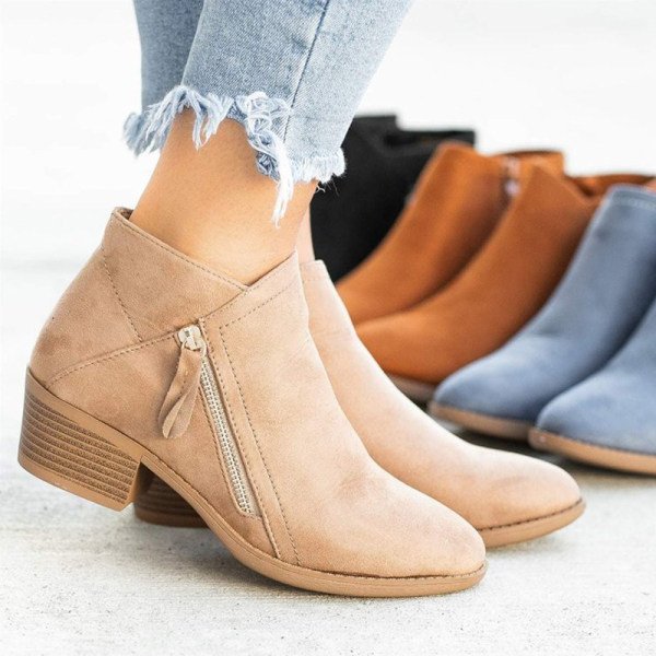 EOS | Bequeme halbhohe Lederstiefeletten für Damen