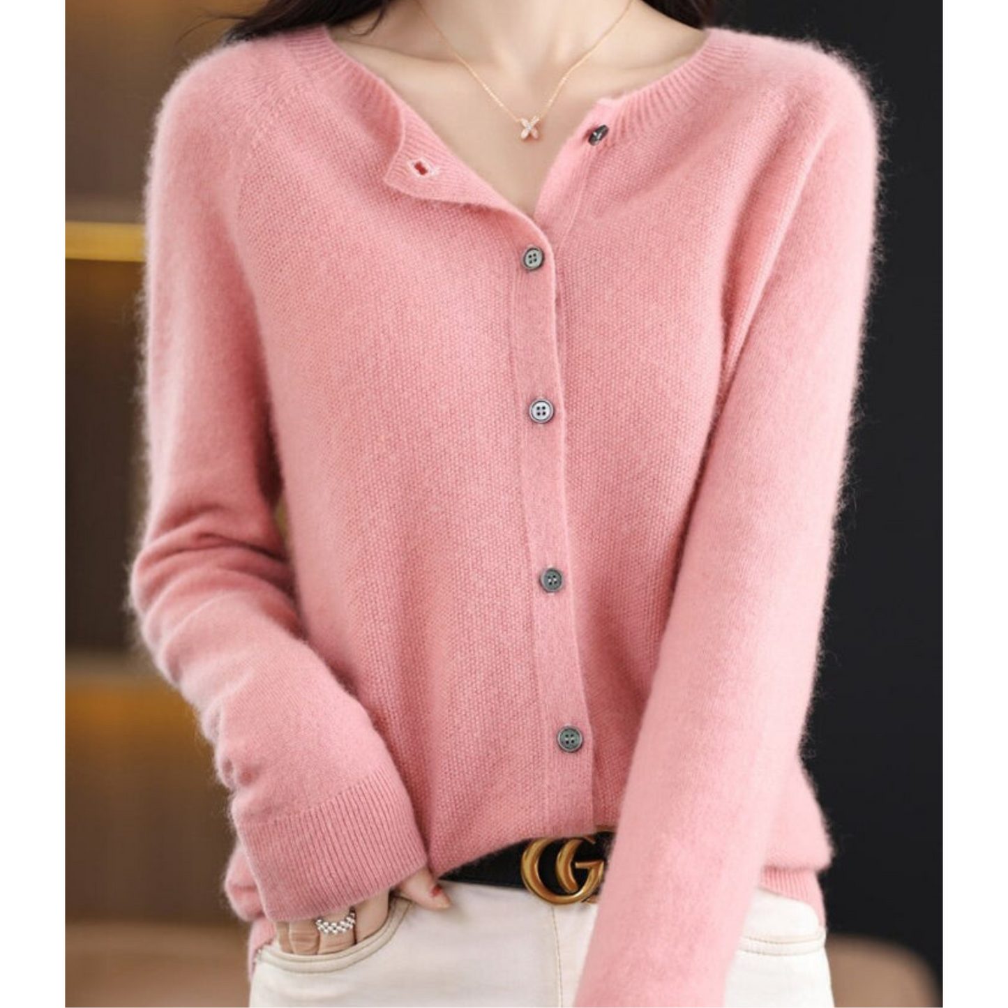 EOS Damen Rundhals Cardigan Pullover