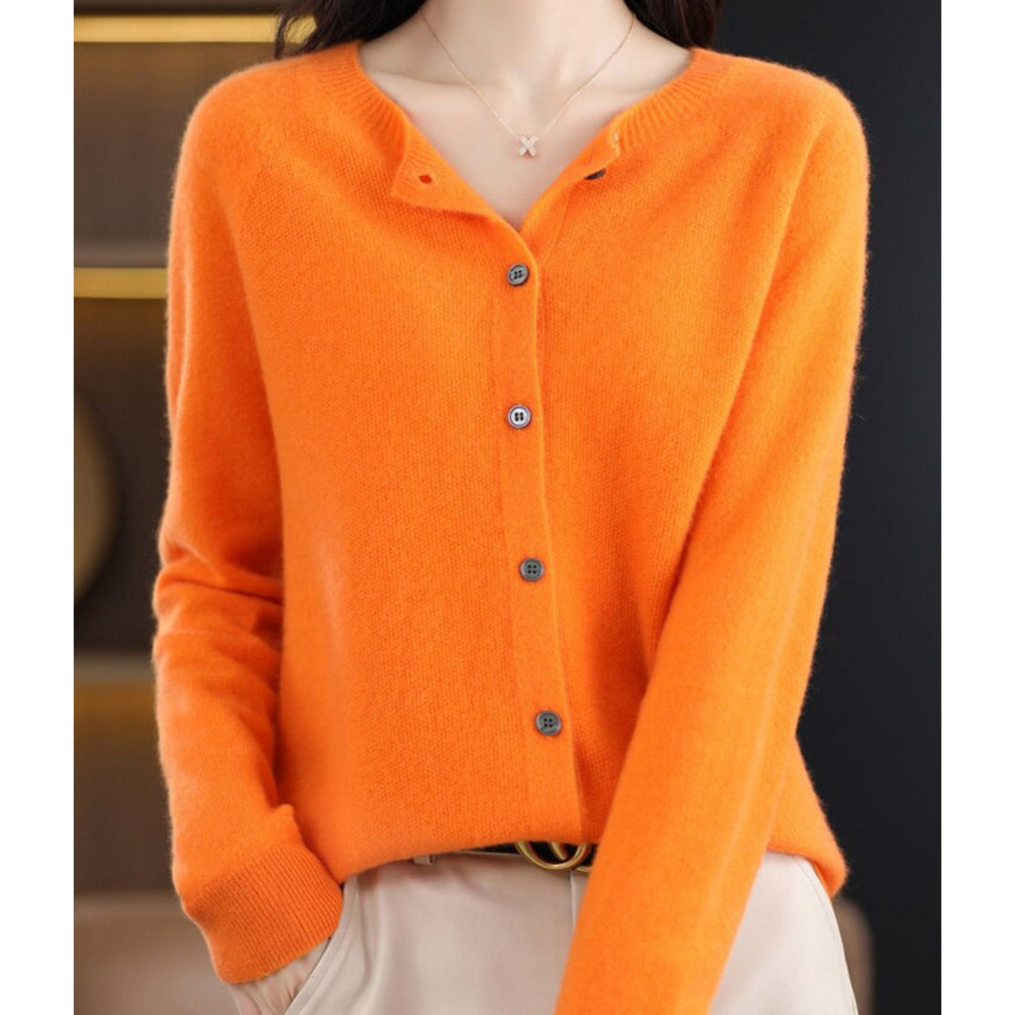 EOS Damen Rundhals Cardigan Pullover
