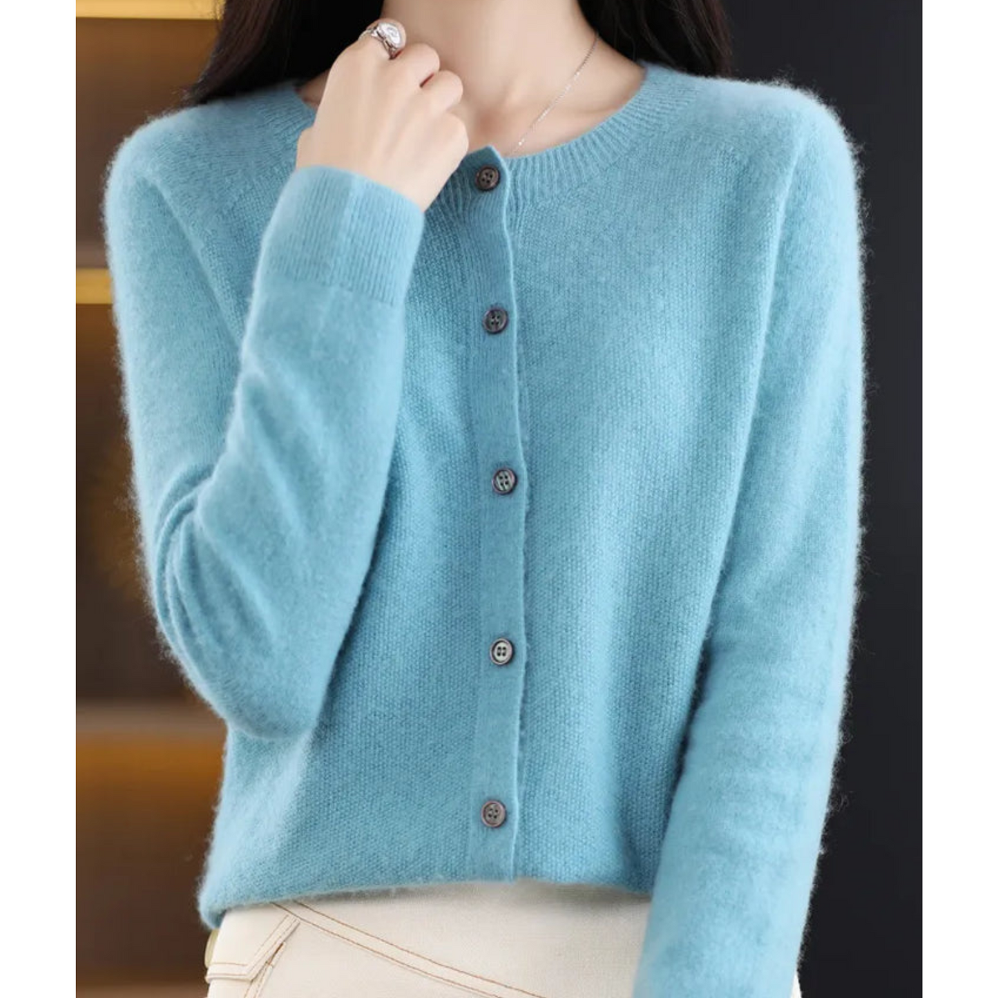 EOS Damen Rundhals Cardigan Pullover