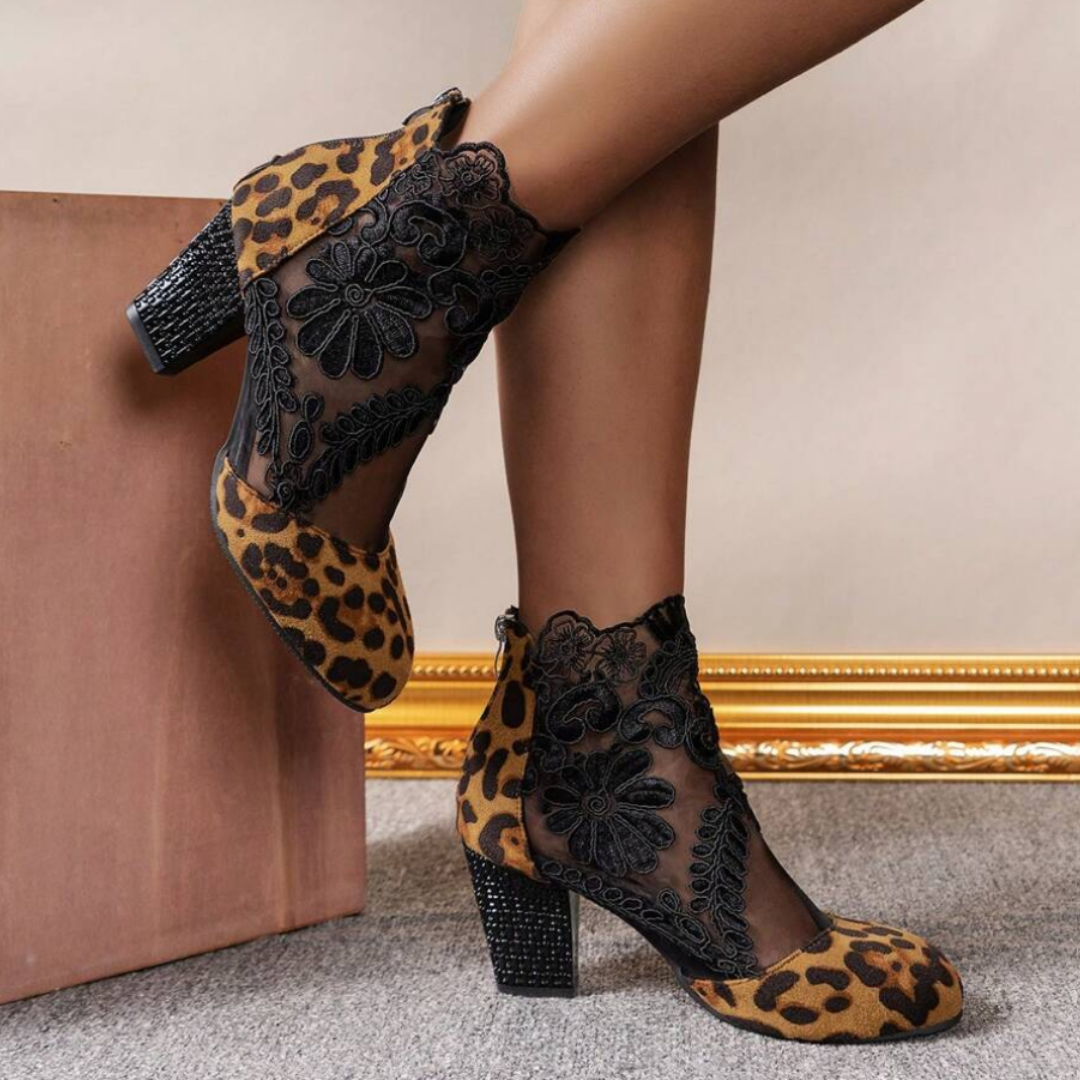 EOS | Bestickte High-Heel-Stiefel - Trendy Footwear