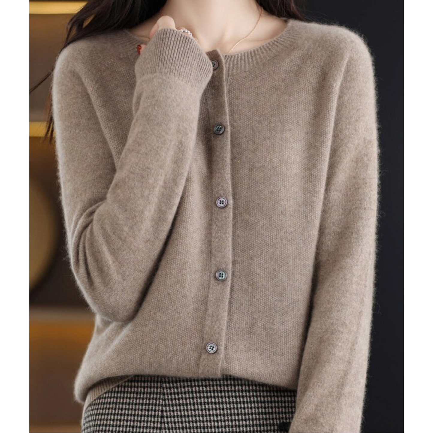 EOS Damen Rundhals Cardigan Pullover