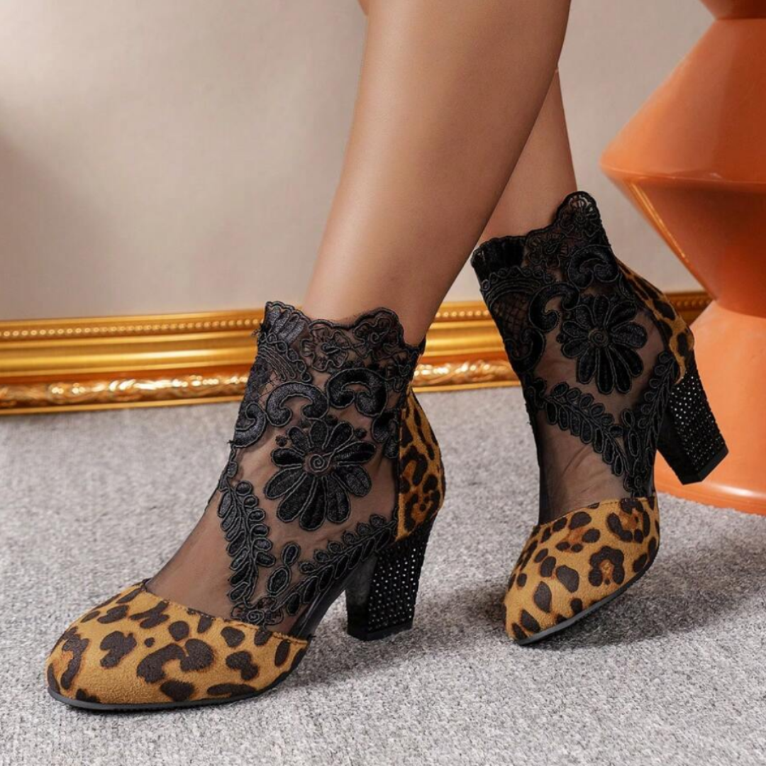 EOS | Bestickte High-Heel-Stiefel - Trendy Footwear