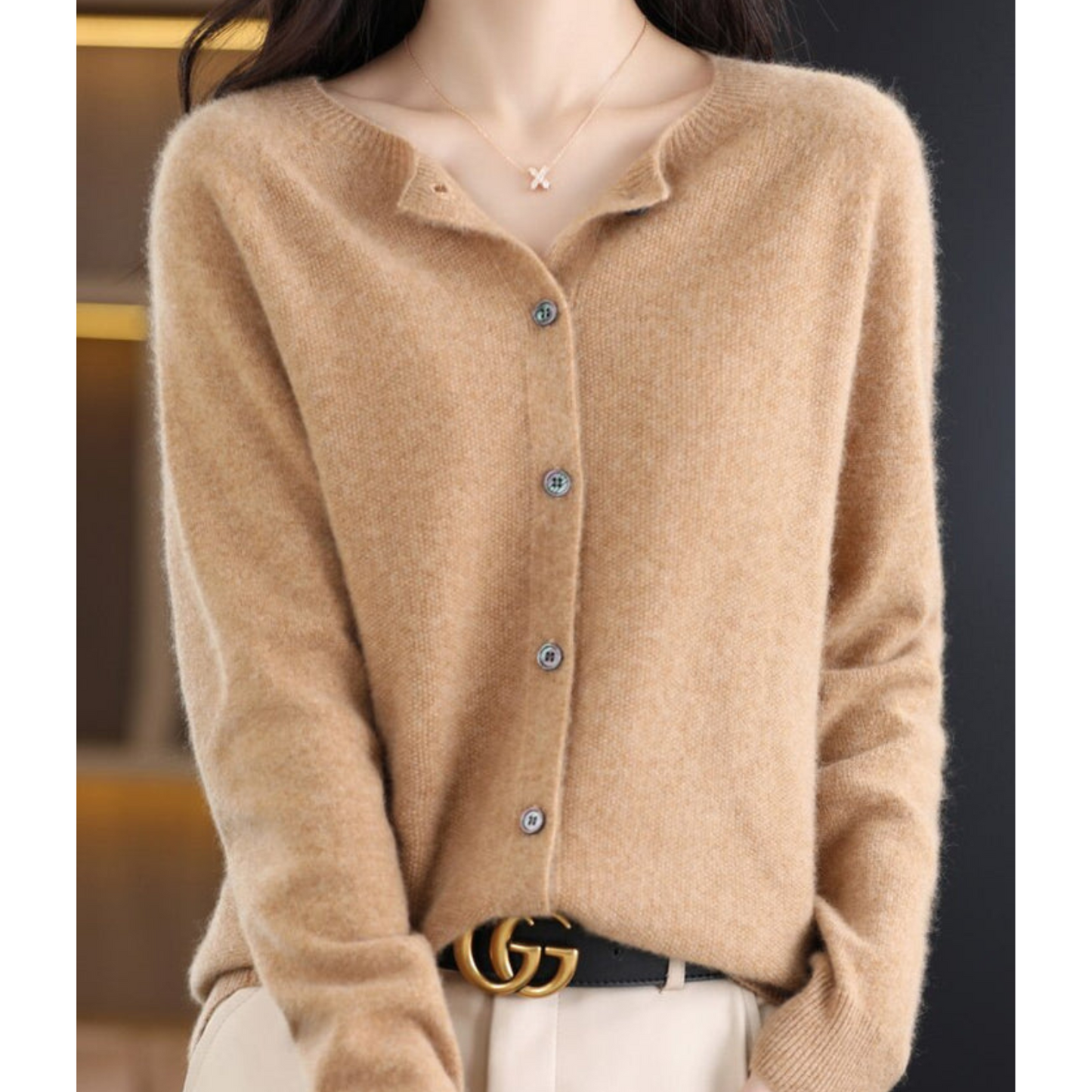 EOS Damen Rundhals Cardigan Pullover