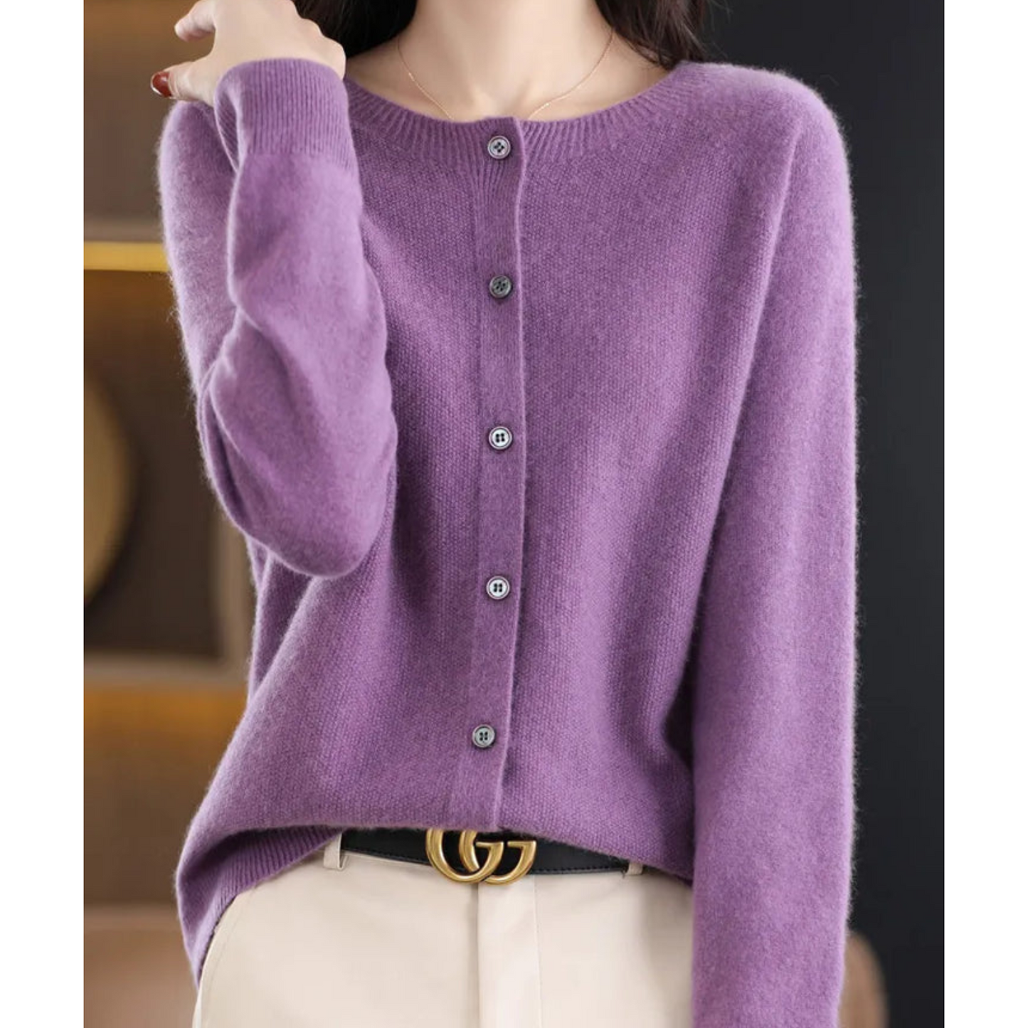 EOS Damen Rundhals Cardigan Pullover