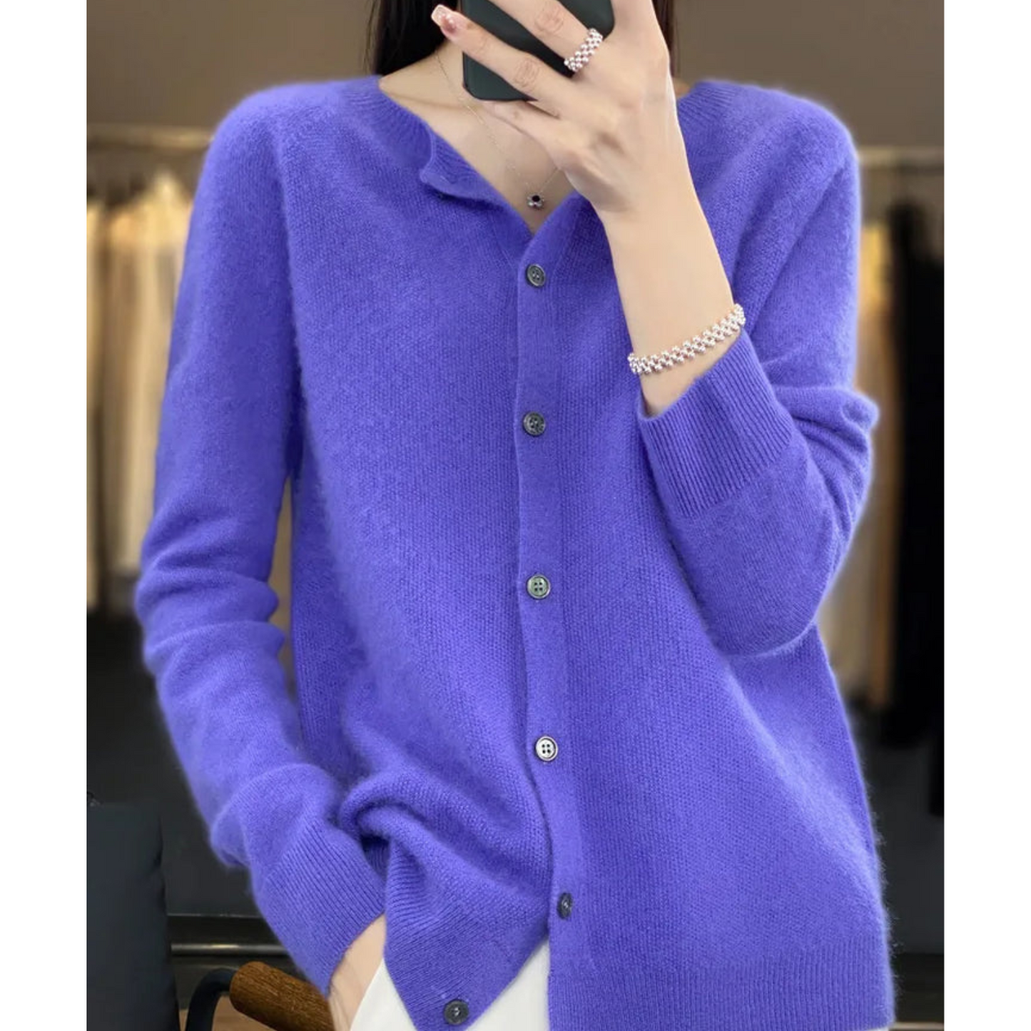 EOS Damen Rundhals Cardigan Pullover