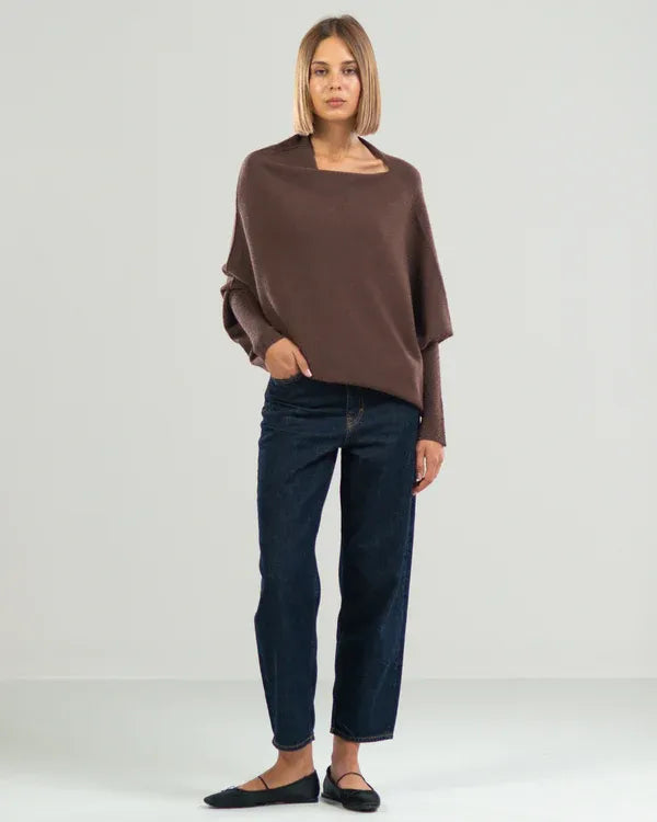 EOS | Asymmetrischer Cloud Drapierter Pullover