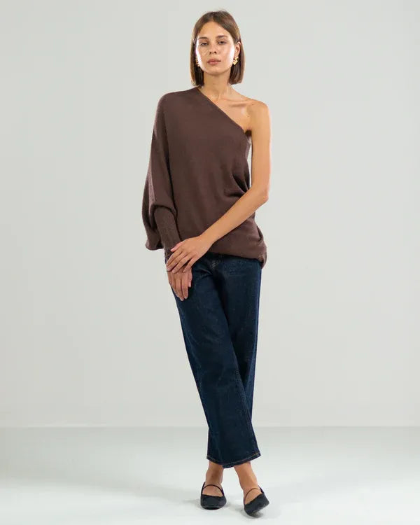 EOS | Asymmetrischer Cloud Drapierter Pullover