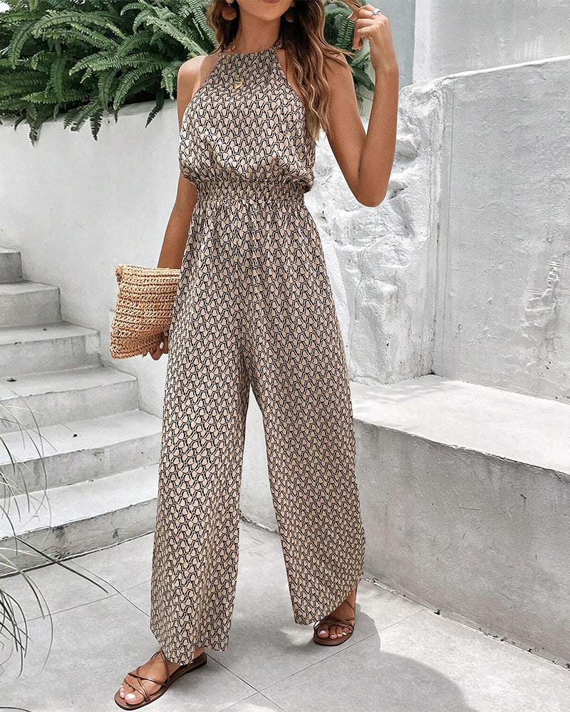 EOS | Ärmelloser Jumpsuit mit aufhängendem Halsband