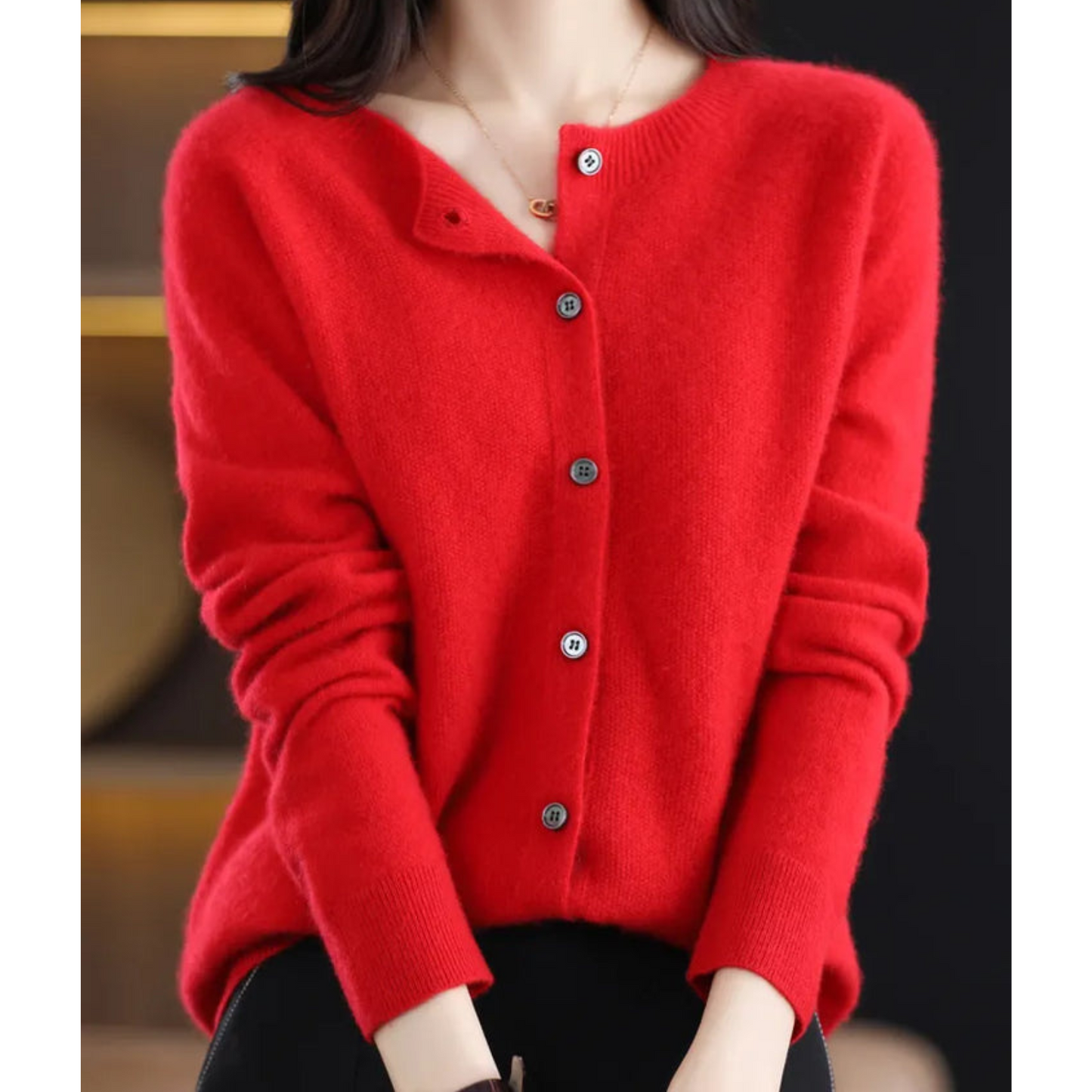 EOS Damen Rundhals Cardigan Pullover