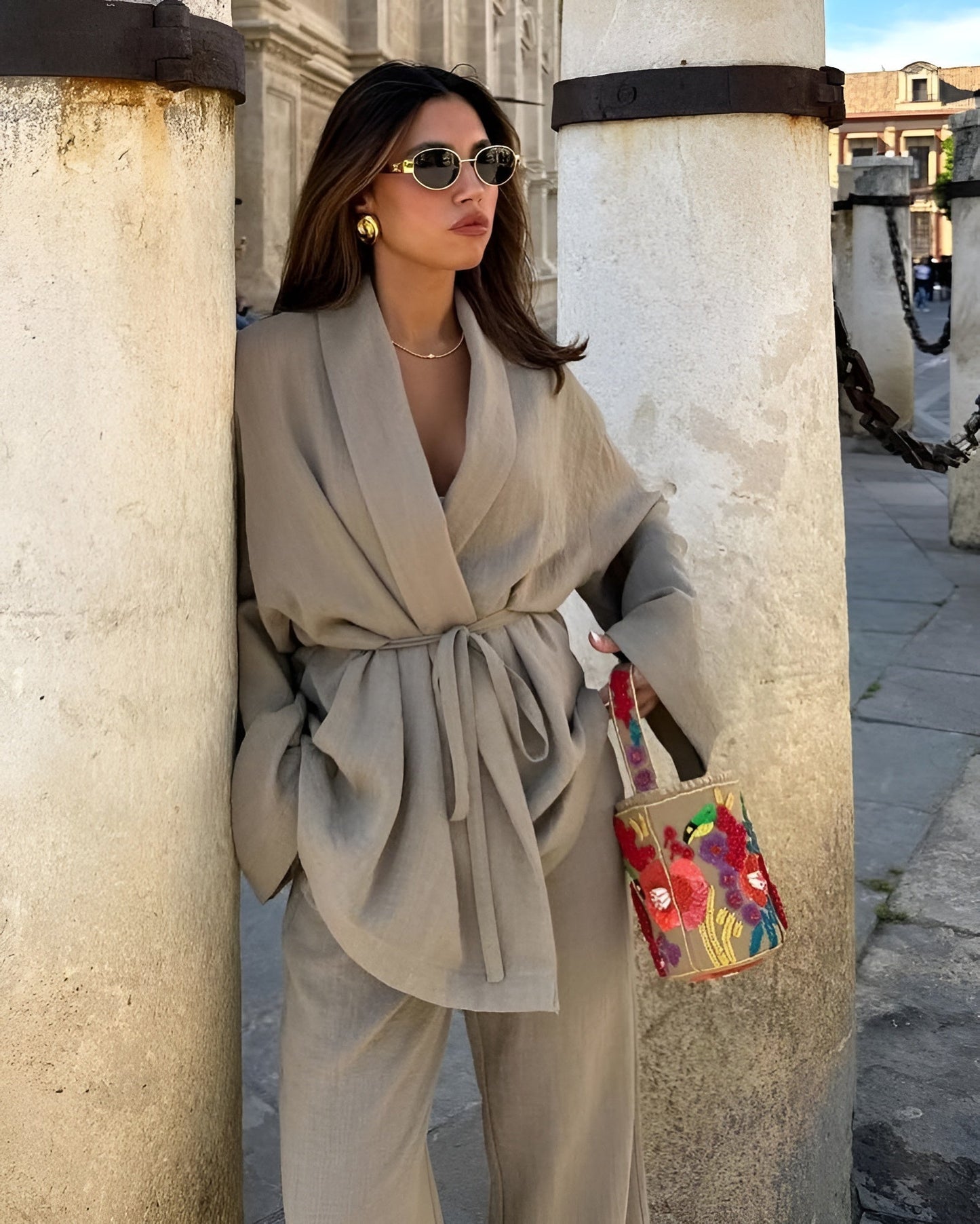 EOS | Luxe Leinen Ensemble für stilvolle Eleganz