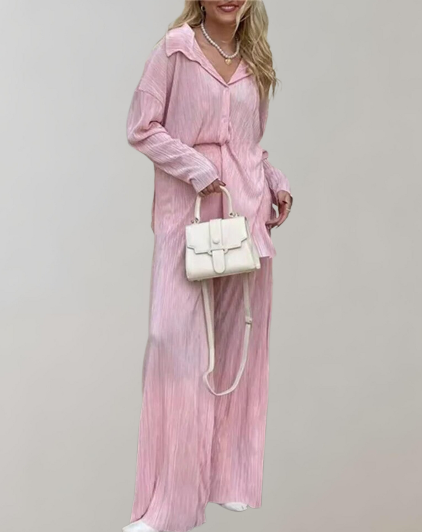 EOS | Women's plissierte 2 Stück Hosen Set