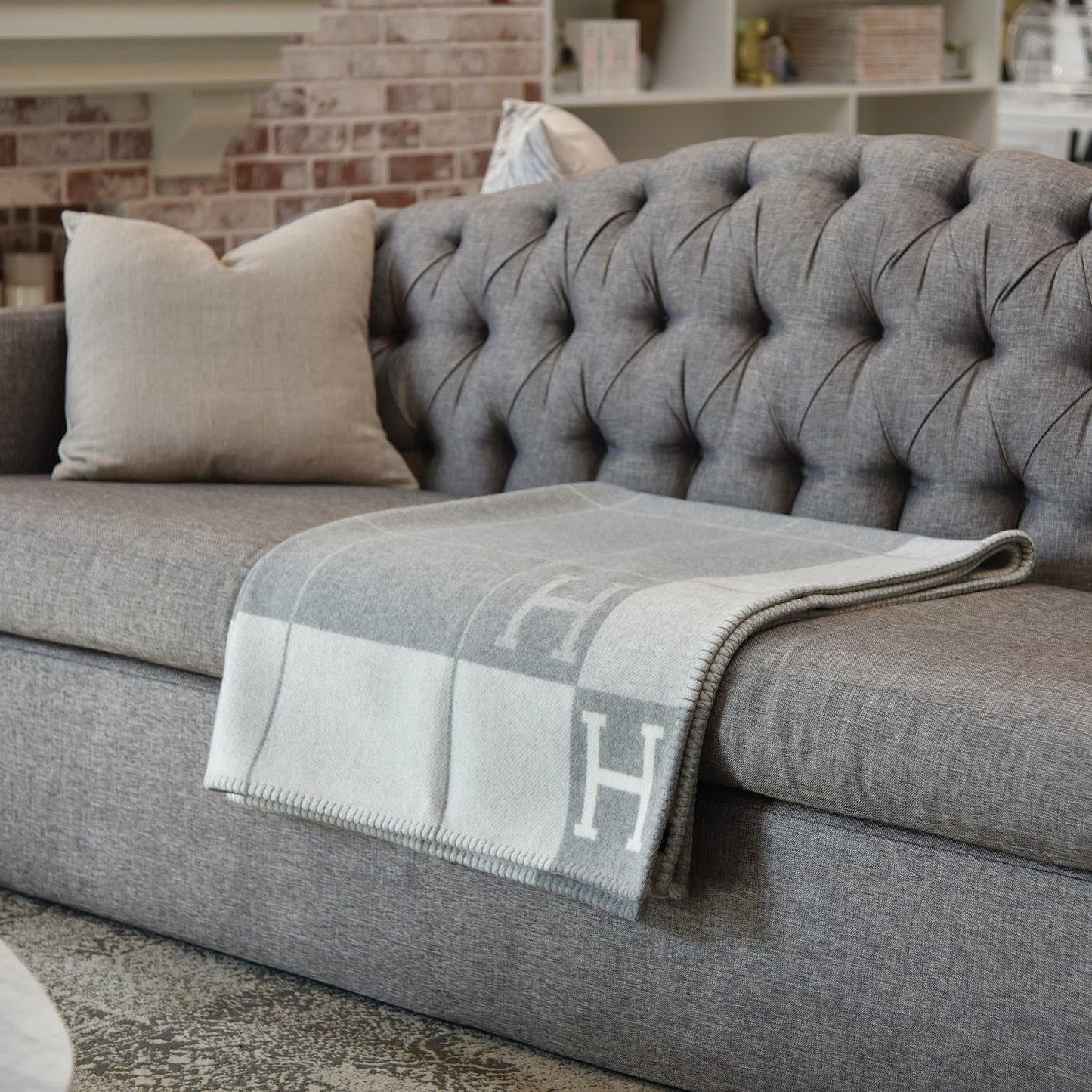 EOS | Couture Luxus Baumwoll-Sofaüberwurf für Wohnzimmer oder Schlafzimmer