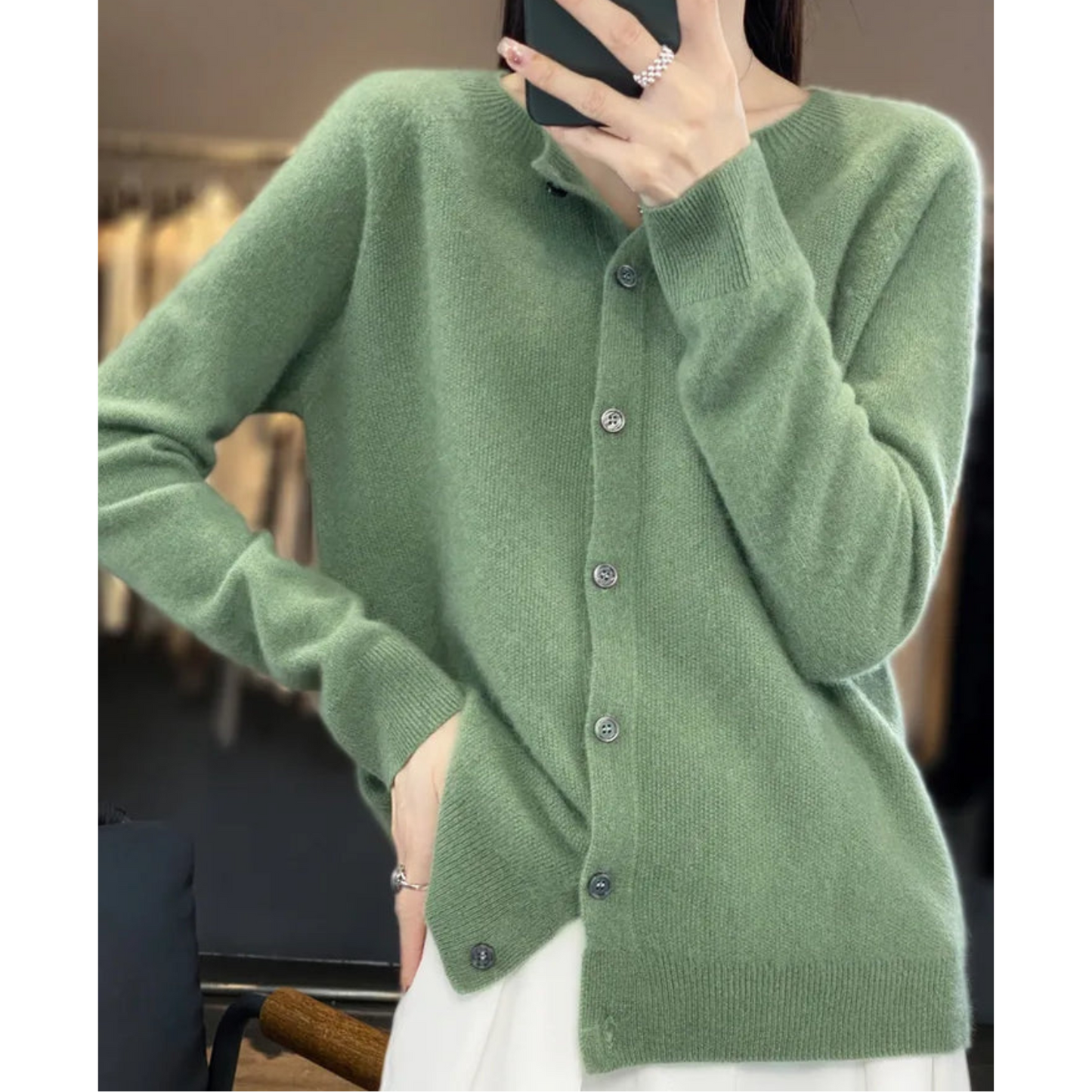 EOS Damen Rundhals Cardigan Pullover