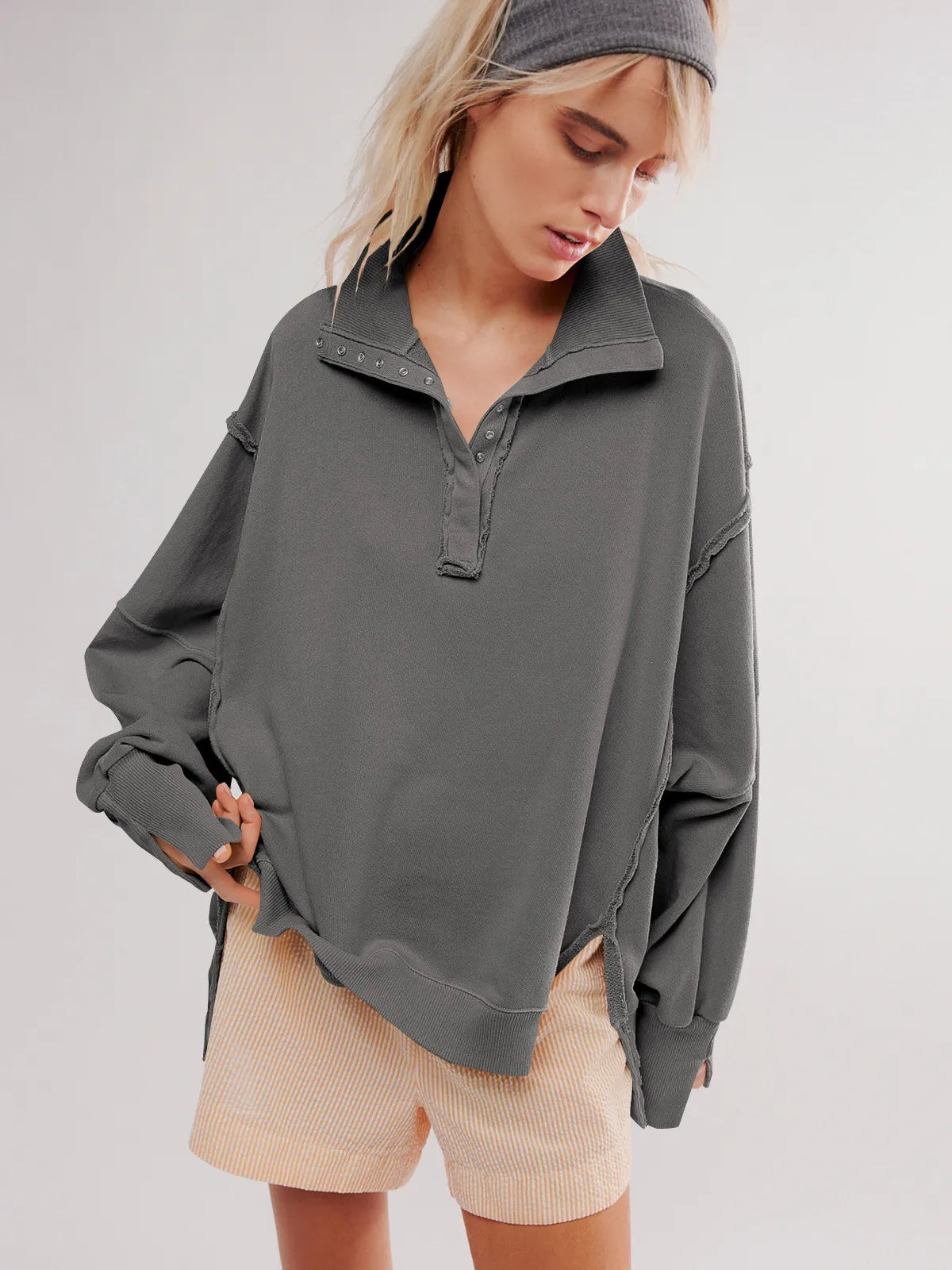 EOS - Lässiges Sweatshirt Mit Knöpfen Und Lampenärmeln