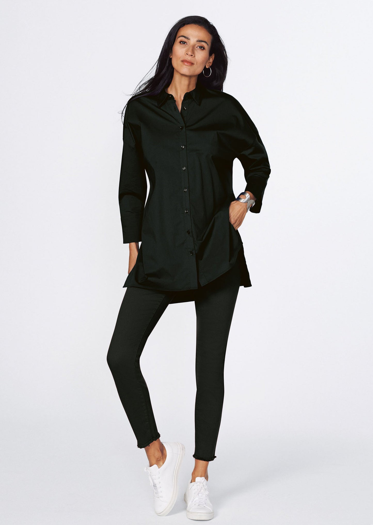 EOS | mit Knöpfen Langarm Lockere Passform Oversize EOS | Hemdbluse für Damen
