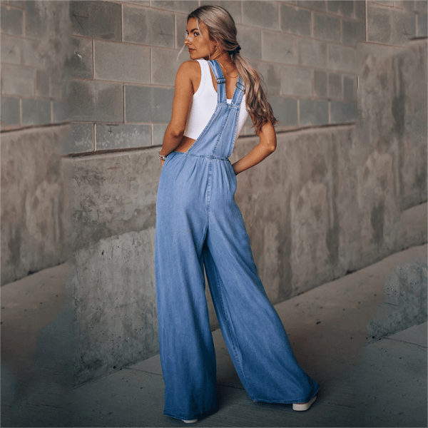 EOS | Overall Frauen ärmellose lockere Passform EOS | Jumpsuit mit weitem Bein