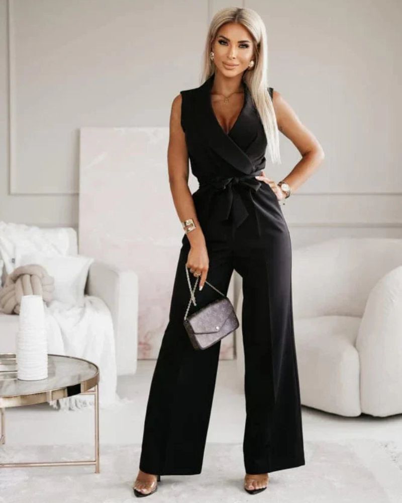 EOS | Jumpsuit ärmellos V Ausschnitt weit geschnittener Jumpsuit Damenbekleidung