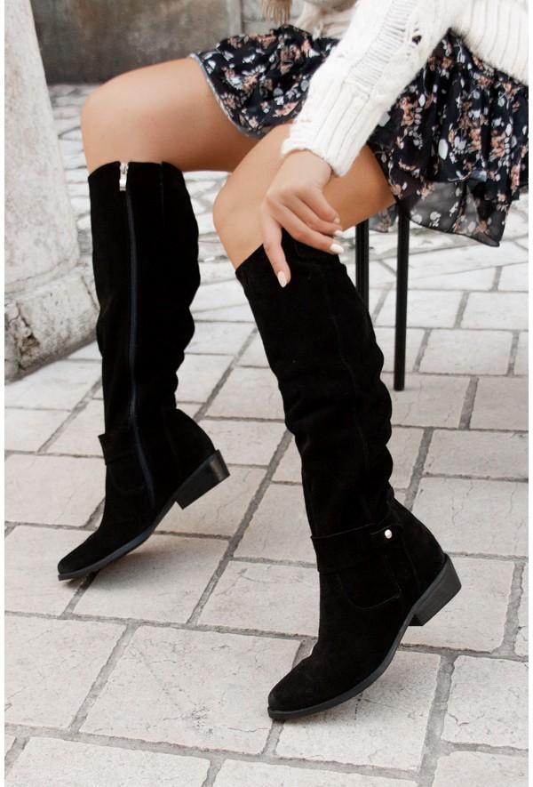 EOS | Stiefelette - Bequeme Wildleder-Ankle Boots mit Niedrigem Absatz für Damen