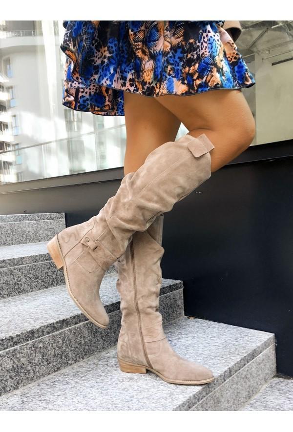 EOS | Stiefelette - Bequeme Wildleder-Ankle Boots mit Niedrigem Absatz für Damen