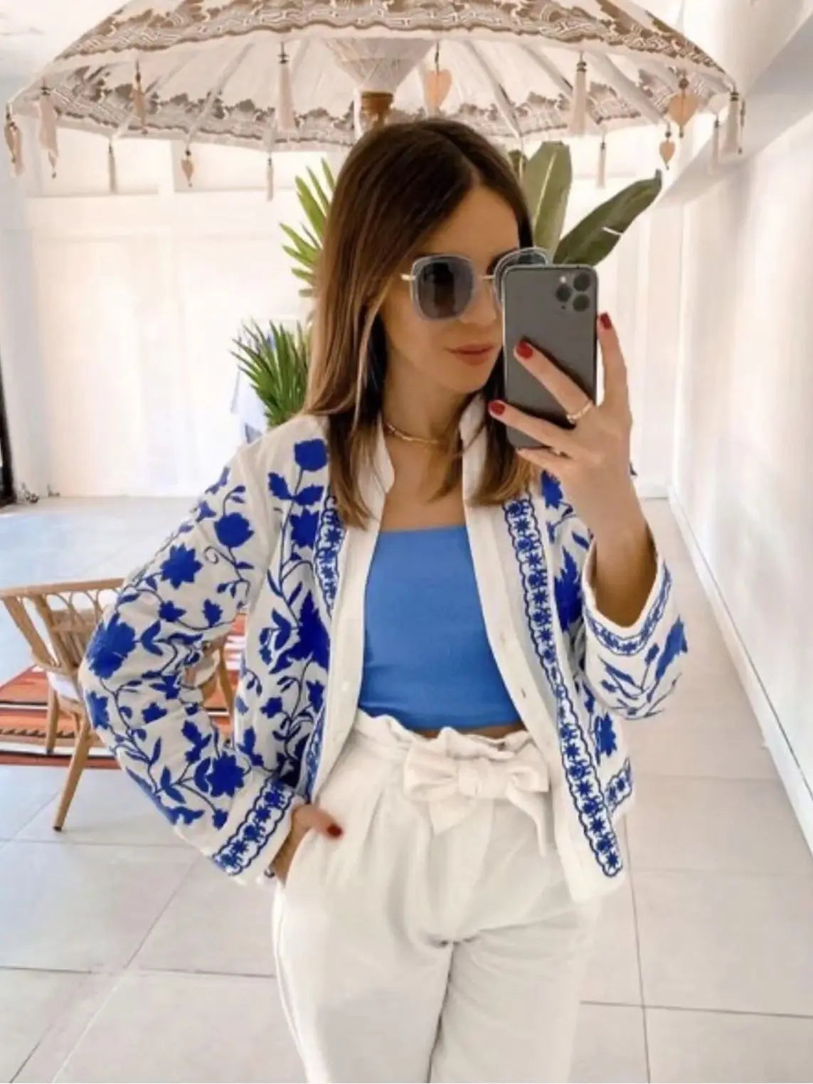 EOS | Frühlingsblumen-Cardigan für Frauen