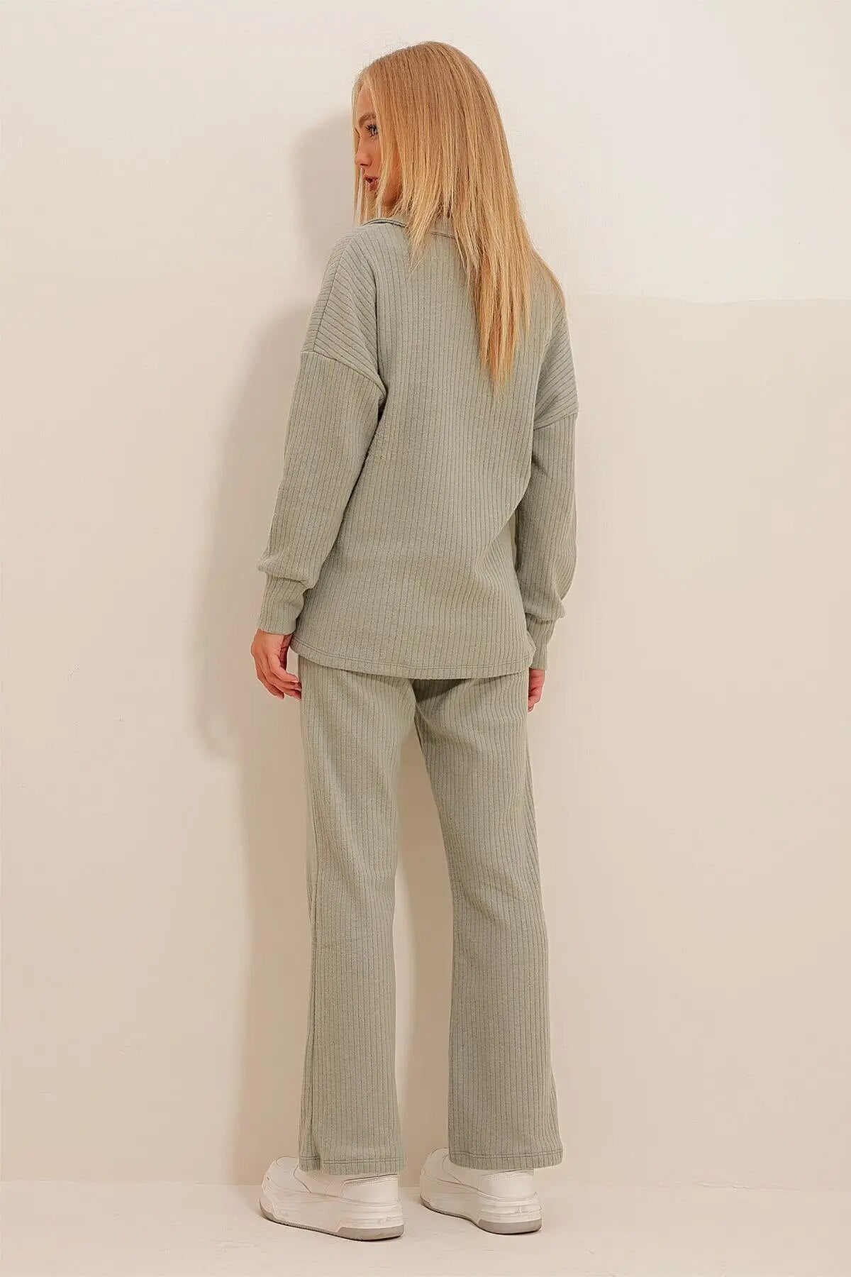 EOS | Set Langarmshirt Schlaghose Zweiteiler Loungewear für Damen