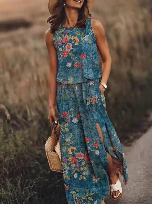 EOS | Sonnenkleid Floral Schlitz EOS | Kleid Sommerkleid