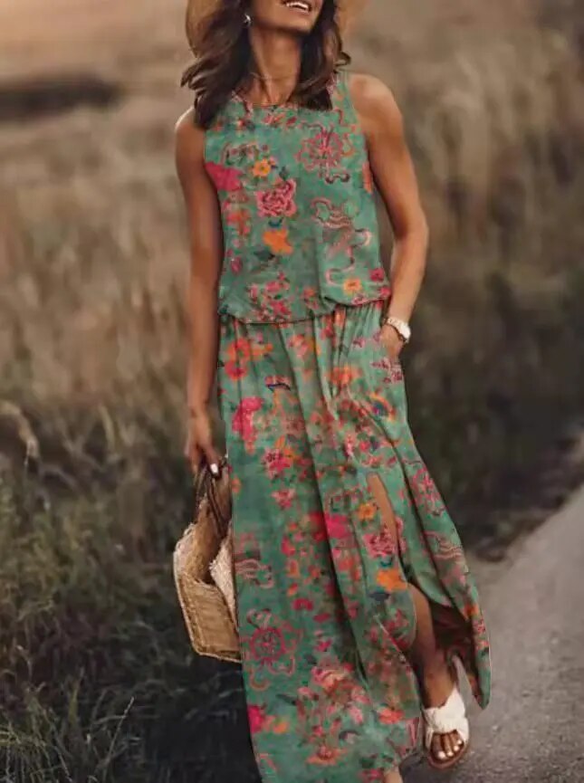EOS | Sonnenkleid Floral Schlitz EOS | Kleid Sommerkleid