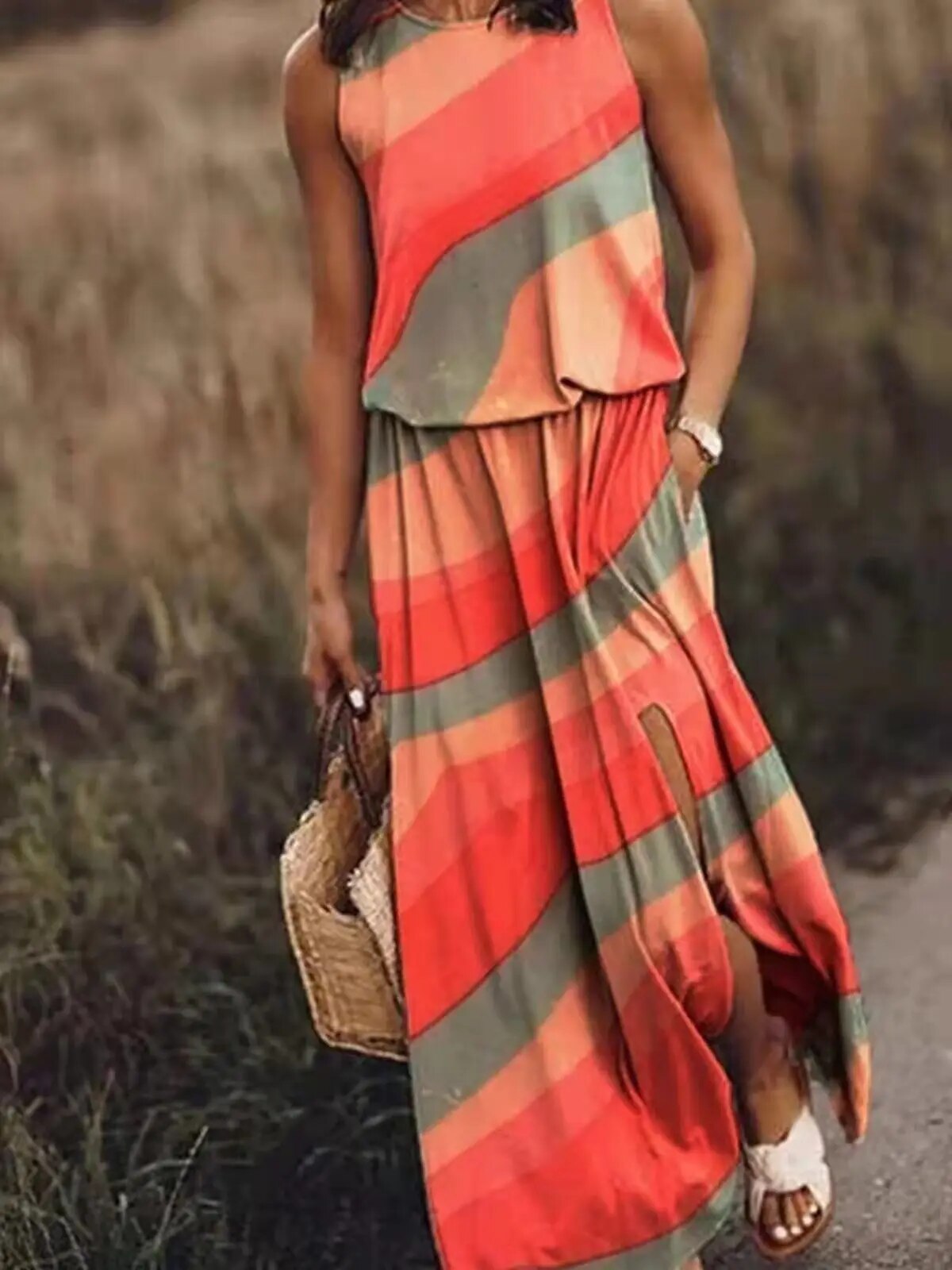 EOS | Sonnenkleid Floral Schlitz EOS | Kleid Sommerkleid