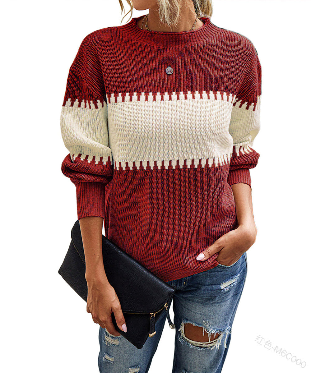 EOS | Modisches Lantern Sleeve Rundhalsausschnitt Top für Frauen