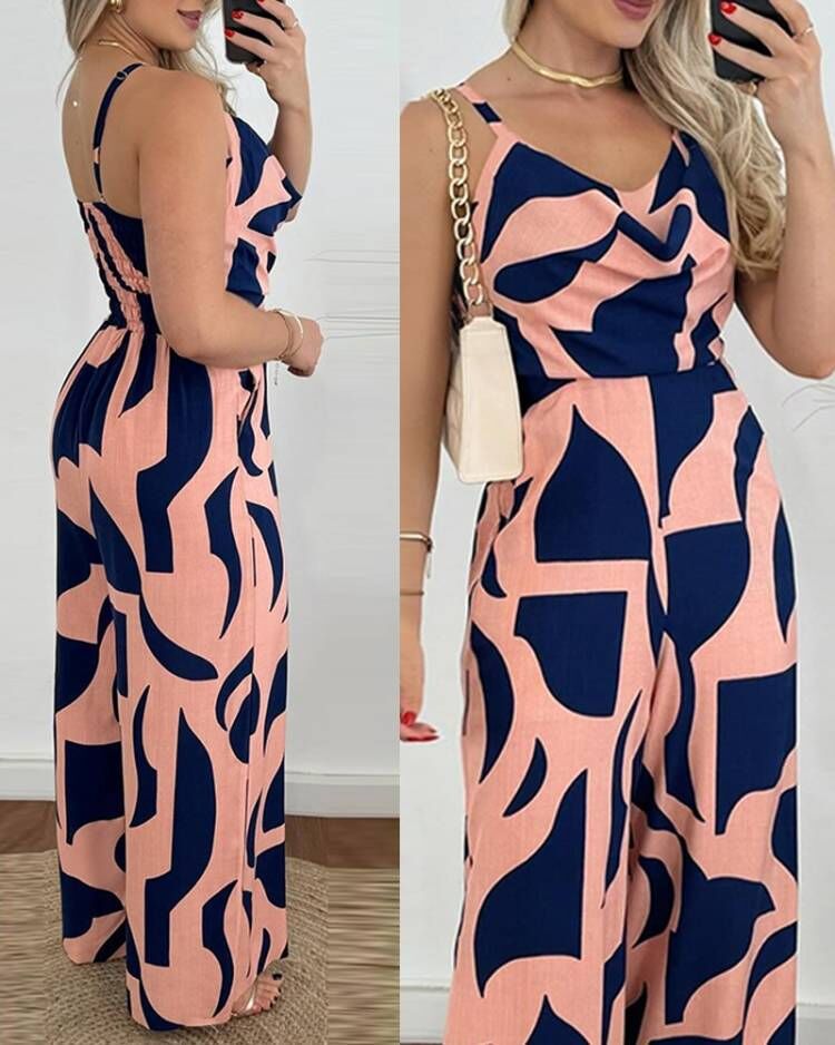 EOS | Eleganter Rückenausschnitt weiter Beinhosen-Jumpsuit