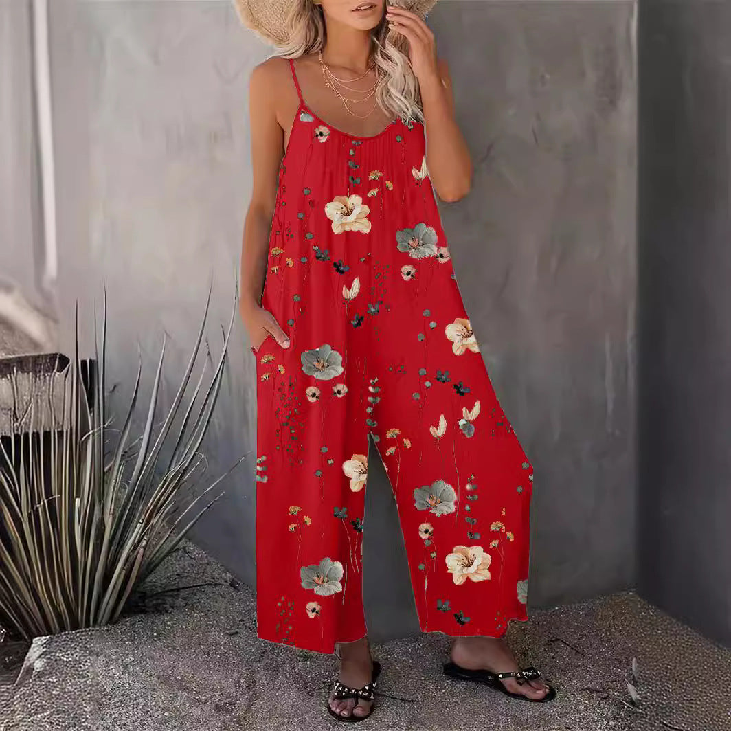 EOS | Heiß verkaufter bedruckter ärmelloser Jumpsuit
