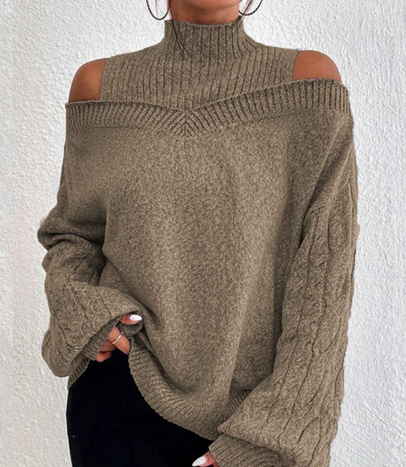 EOS | Oversized grenzüberschreitender Strickpullover für Frauen