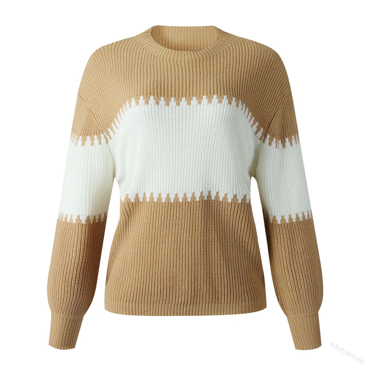 EOS | Modisches Lantern Sleeve Rundhalsausschnitt Top für Frauen