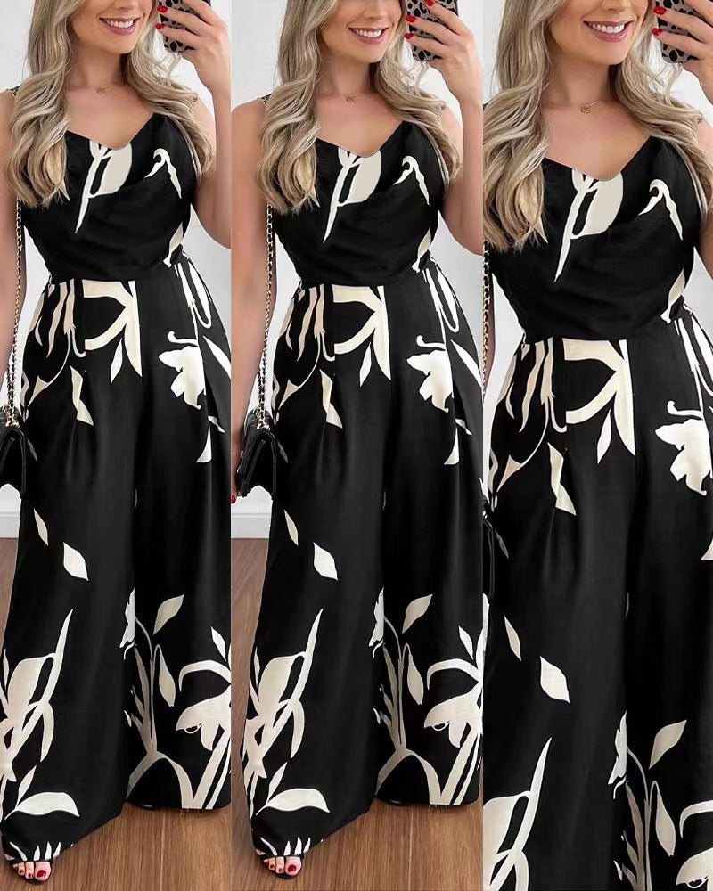 EOS | Eleganter Rückenausschnitt weiter Beinhosen-Jumpsuit