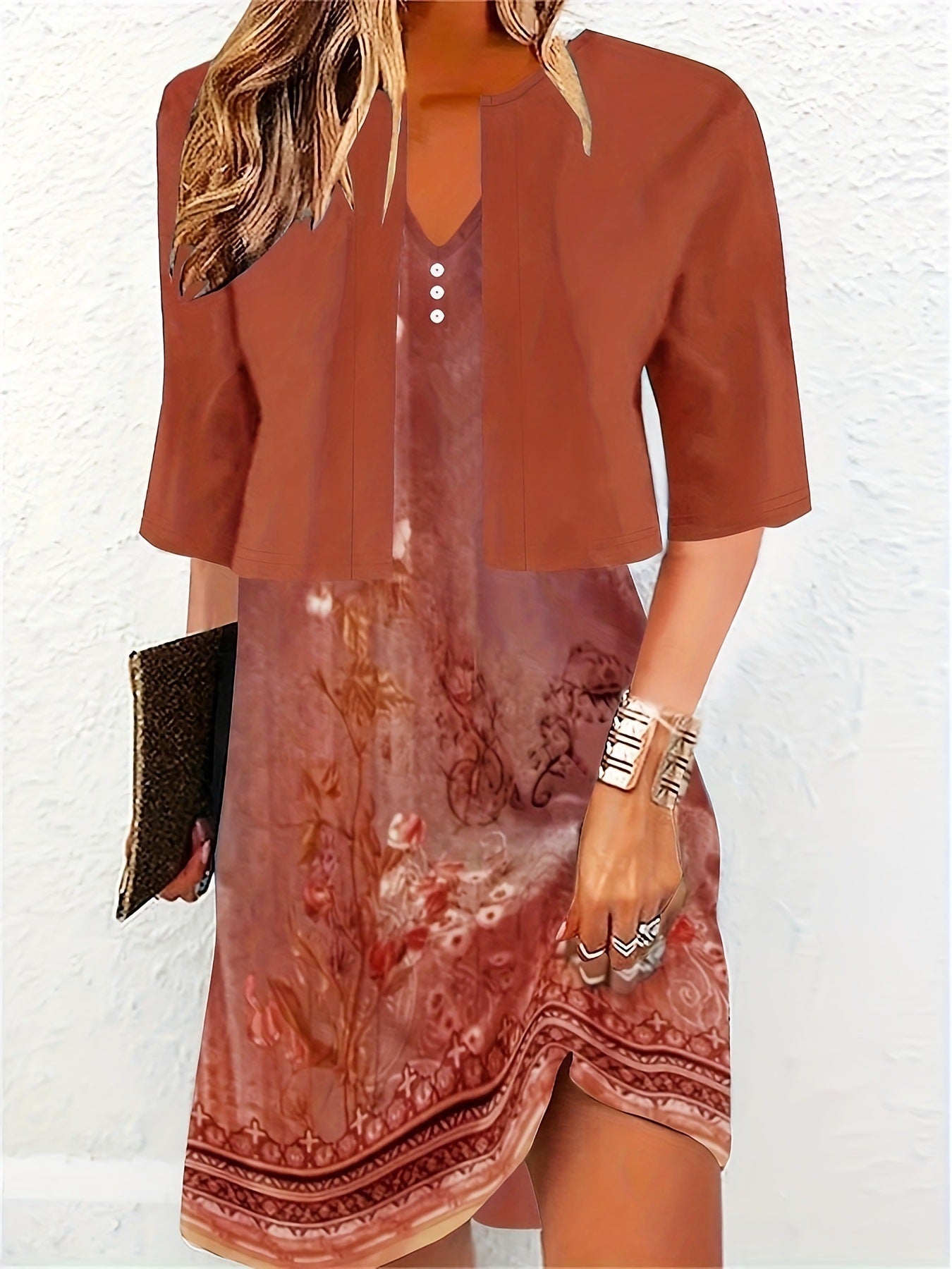 EOS | Elegantes Langrock Zwei-Teile Kleid