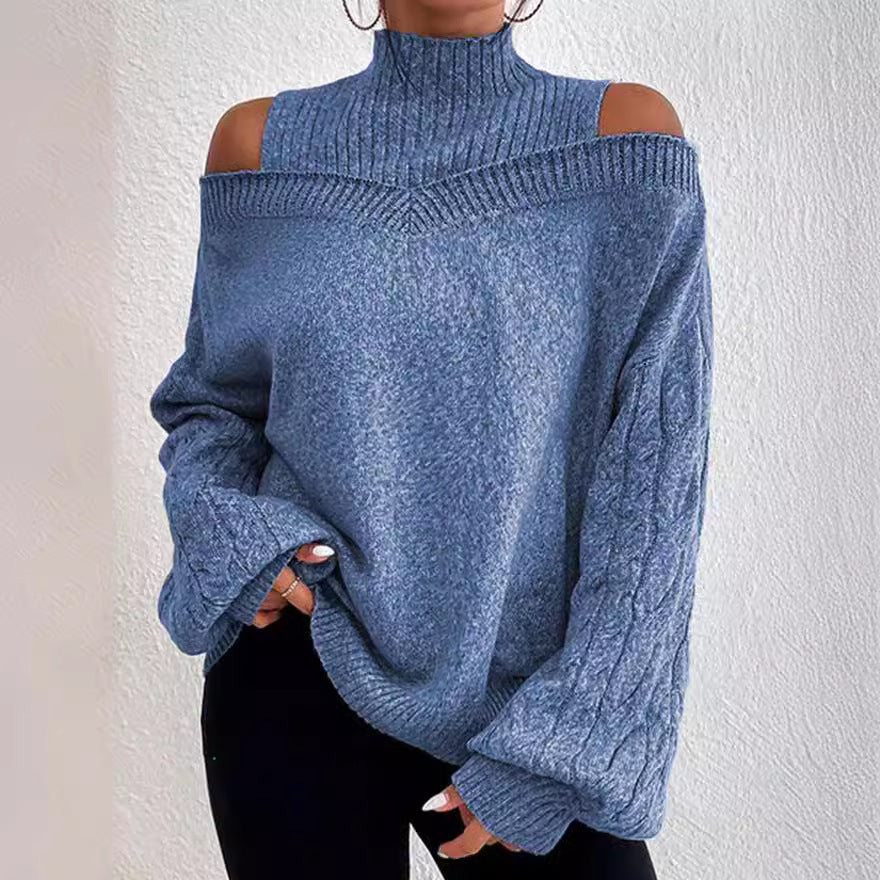 EOS | Oversized grenzüberschreitender Strickpullover für Frauen