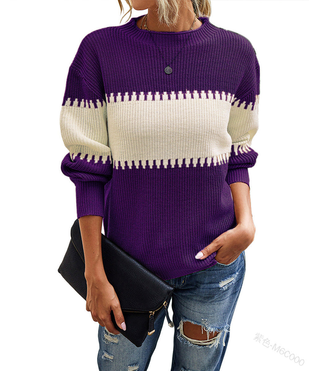 EOS | Modisches Lantern Sleeve Rundhalsausschnitt Top für Frauen