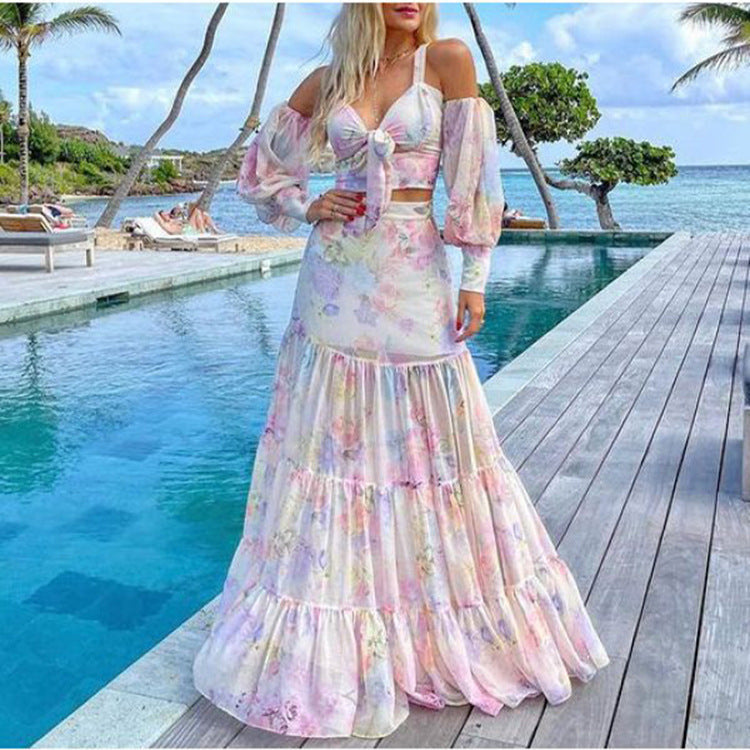 EOS | Sichte Strappy Flared Langes Kleid
