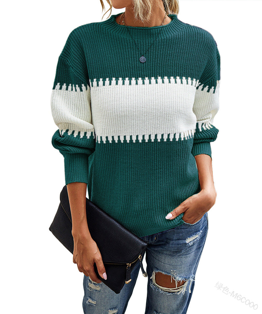 EOS | Modisches Lantern Sleeve Rundhalsausschnitt Top für Frauen