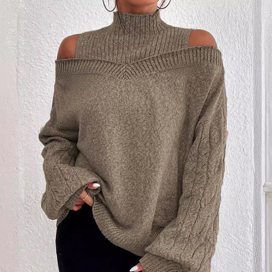 EOS | Oversized grenzüberschreitender Strickpullover für Frauen