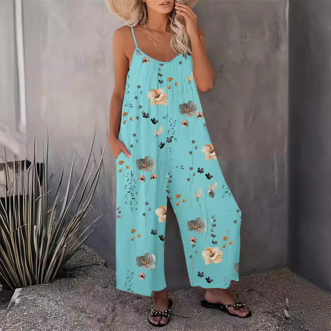 EOS | Heiß verkaufter bedruckter ärmelloser Jumpsuit