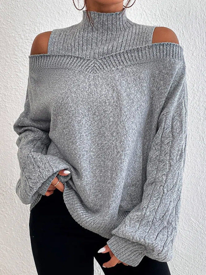 EOS | Oversized grenzüberschreitender Strickpullover für Frauen