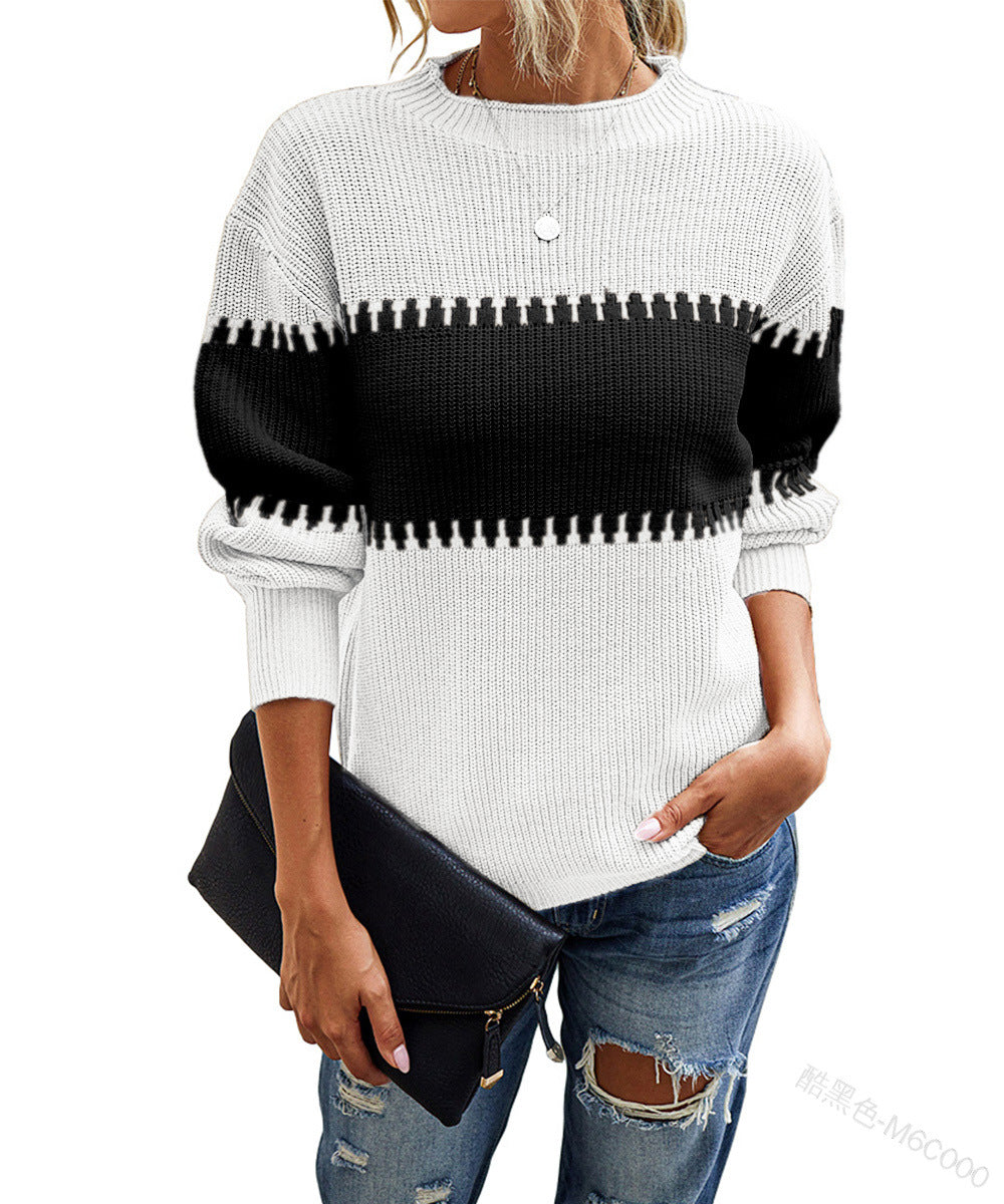 EOS | Modisches Lantern Sleeve Rundhalsausschnitt Top für Frauen