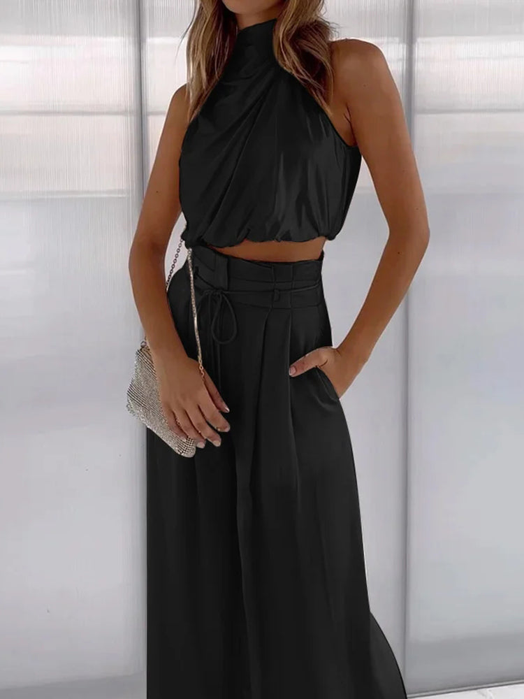 EOS | Elegantes Zweiteiliges Satin Outfit