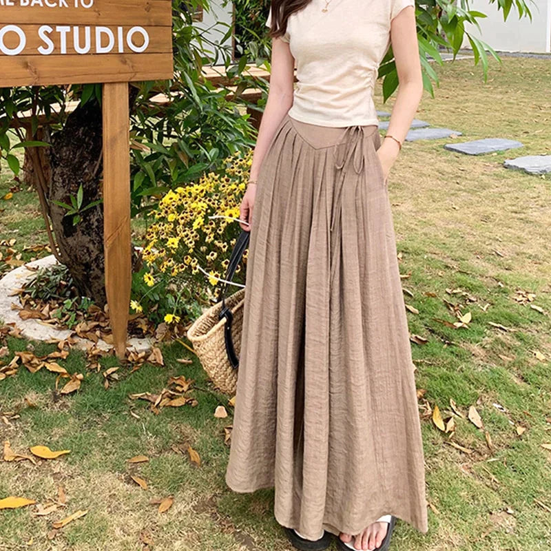 EOS | Rosa Maxi Leinenrock