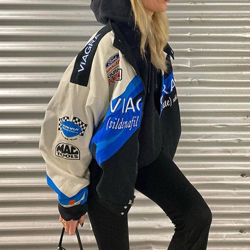 EOS | Damenjacke Oversized Hip Hop Street Style Mantel: Unübersehbarer Bomber Top