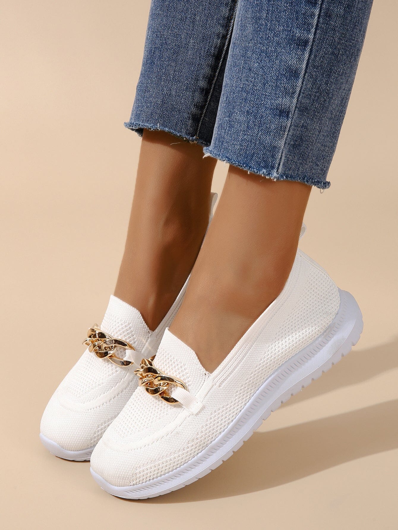 EOS | Sneaker Mesh Metallkette Walking Schuhe Damen Sneaker