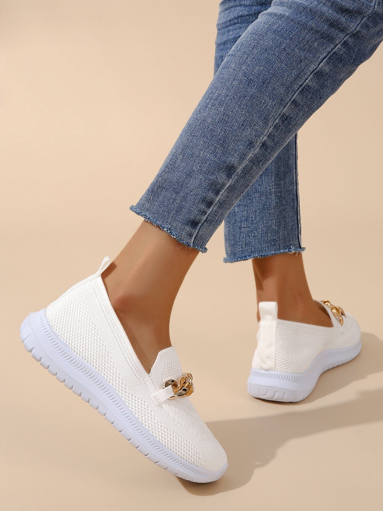 EOS | Sneaker Mesh Metallkette Walking Schuhe Damen Sneaker