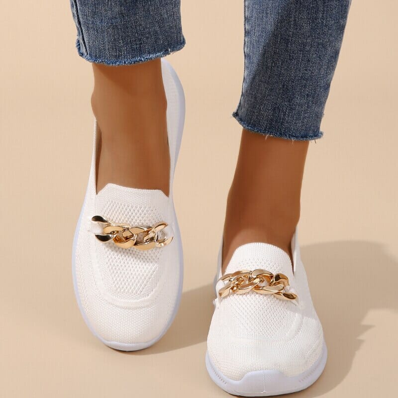 EOS | Sneaker Mesh Metallkette Walking Schuhe Damen Sneaker